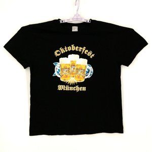 Oktoberfest Munchen Mens Shirt XL Black Short Sleeve German Beer Festival Tee